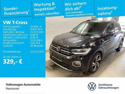 Gebraucht VW T-Cross R-line 110 PS (80 kW) 2022 Deep black (metallic) SUV