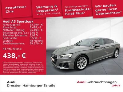 Gebraucht Audi A5 Sportback Ambiente 286 PS (210 kW) 2022 Quantumgrau Kleinwagen