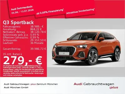 Gebraucht Audi Q3 Sportback S-Line 150 PS (110 kW) 2025 Pulsorange SUV