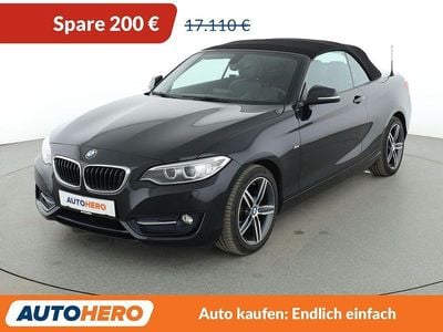 Second-hand BMW 218 Sport Line 136 CP (100 kW) 2016 Negru Cabrio