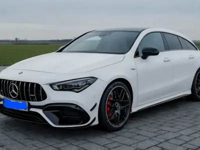 Gebraucht Mercedes CLA45 AMG Shooting Brake AMG 421 PS (309 kW) 2021 Weiß Kombi
