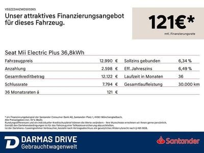 Gebraucht Seat Mii Electric 61 kW (83 PS) 2021 Schwarz Kleinwagen
