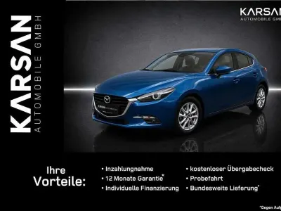 Używany Mazda 3 Exclusive-Line 120 KM (88 kW) 2018 Niebieski Sedan/Limuzyna