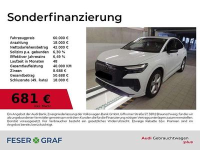 Gletscherweiß Gebraucht 2023 Audi Q4 Sportback e-tron Advanced SUV | 30.640 € (Fairer Preis)