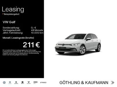 Gebraucht VW Golf VIII Style 131 PS (96 kW) 2024 Weiß Limousine