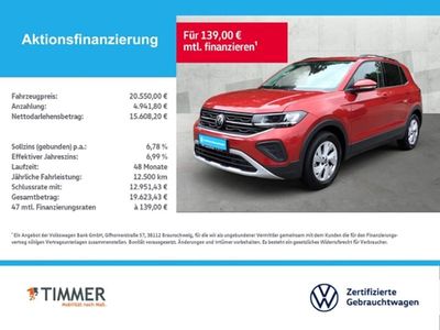 Gebraucht VW T-Cross Life 95 PS (69 kW) 2024 Rot SUV