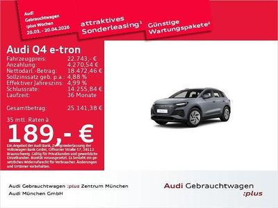 Gebraucht Audi Q4 e-tron Comfort 125 kW (170 PS) 2022 Kieselgrau SUV