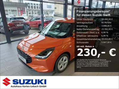 Neu Suzuki Swift Comfort 83 PS (61 kW) 2026 Orange Kleinwagen