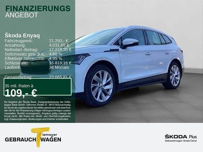 Weiß Gebraucht 2021 Skoda Enyaq iV Lounge SUV | 21.250 € (Fairer Preis)
