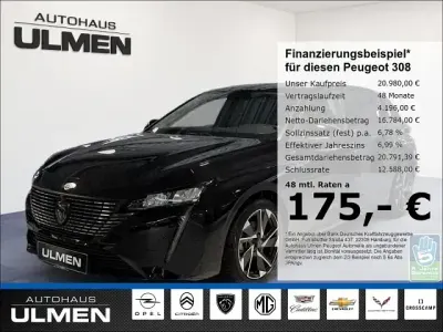 Gebraucht Peugeot 308 Allure 131 PS (96 kW) 2023 Schwarz Limousine