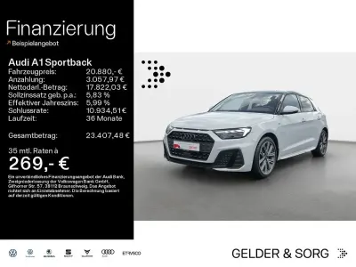 Gebraucht Audi A1 Sportback S-Line 95 PS (69 kW) 2023 Gletscherweiß metallic Kleinwagen