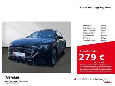 Mythosschwarz metallic Gebraucht 2023 Audi Q8 e-tron S-Line SUV | 66.880 € (Teuer)