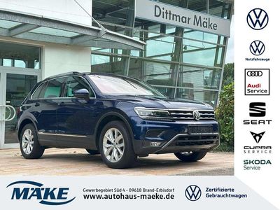 Gebraucht VW Tiguan Highline 150 PS (110 kW) 2018 Atlantic blue metallic (metallic) SUV