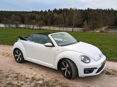 gebraucht VW Beetle R-Line Cabrio weiß, top gepflegt, 1.4 tsi