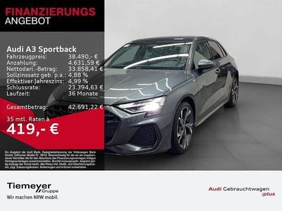 Schwarz Gebraucht 2025 Audi A3 S-Line Limousine | 37.580 € (Fairer Preis)