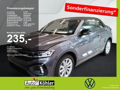 Gebraucht VW T-Roc Cabriolet R-line 150 PS (110 kW) 2025 Rauchgrau metallic Cabrio