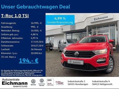 Gebraucht VW T-Roc Basis 110 PS (80 kW) 2021 Rot SUV
