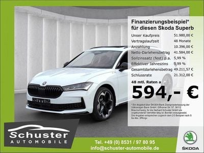 Weiss Neu 2025 Skoda Superb SportLine Kombi | 51.980 € (Fairer Preis)