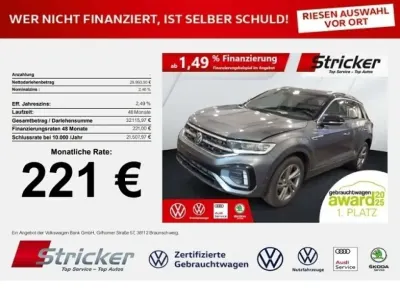 Gebraucht VW T-Roc R-line 150 PS (110 kW) 2025 Indiumgrau metallic schwarz SUV