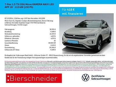 Grau Gebraucht 2024 VW T-Roc Move SUV | 29.950 € (Fairer Preis)