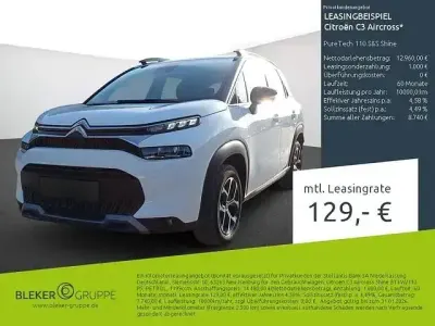 Gebraucht Citroën C3 Aircross PureTech 110 PS (80 kW) 2023 Weiß SUV