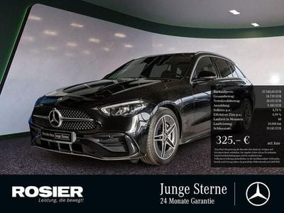 Schwarz / obsidianschwarz Gebraucht 2022 Mercedes C220 AMG Kombi | 37.540 € (Teuer)