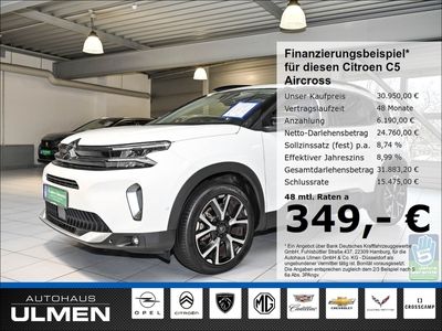 gebraucht Citroën C5 Aircross Shine Pack 1.2 PureTech 130 Navi Alu Panoramadach Voll-Leder+SHZ PDCv+h+Cam LED-
