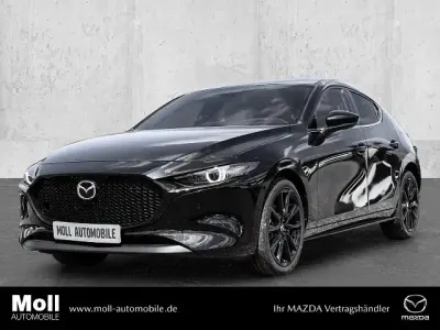 Neu Mazda 3 Exclusive-Line 186 PS (136 kW) 2025 Schwarz Kleinwagen