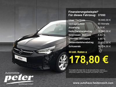 Gebraucht Opel Corsa Elegance 101 PS (74 kW) 2023 Diamant schwarz/karbon schwarz (metallic) Kleinwagen