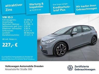 Gebraucht VW ID.3 Pro Performance 150 kW (204 PS) 2021 Mondsteingrau/schwarz Kleinwagen