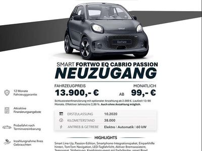Second-hand Smart ForTwo Electric Drive 60 kW (82 CP) 2020 Negru Cabrio
