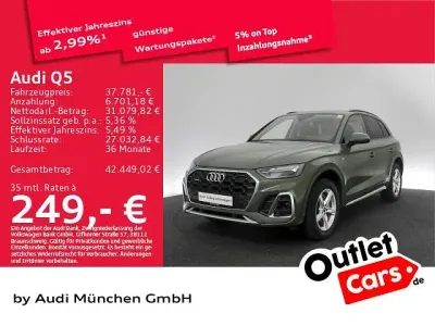 Gebraucht Audi Q5 S-Line 204 PS (150 kW) 2024 Distriktgrün metallic SUV