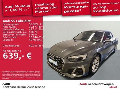 Daytonagrau perleffekt Gebraucht 2024 Audi S5 Cabriolet Ambiente Cabrio | 52.889 € (Guter Preis)