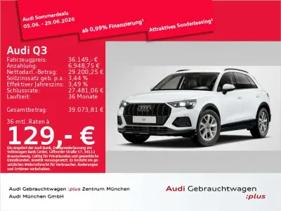 Gebraucht Audi Q3 Advanced 150 PS (110 kW) 2025 Gletscherweiß metallic SUV