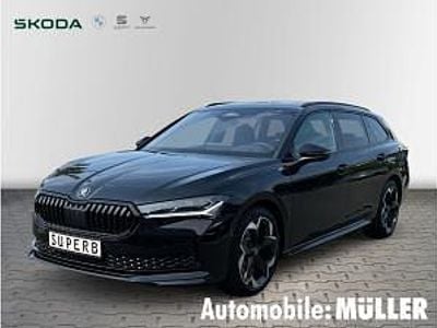 Neu Skoda Superb SportLine 193 PS (141 kW) 2025 Schwarz (ebony schwarz metallic) Kombi
