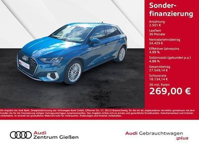 Atollblau metallic Gebraucht 2023 Audi A3 Sportback e-tron Advanced Plus Kleinwagen | 26.430 € (Fairer Preis)