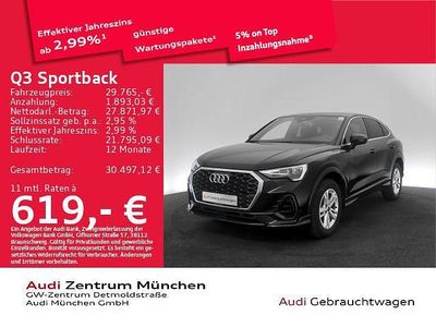 Gebraucht Audi Q3 Sportback Performance 245 PS (180 kW) 2022 Schwarz SUV