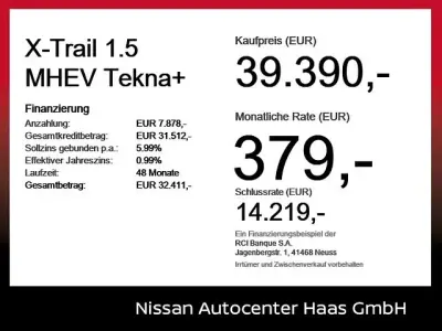 Neu Nissan X-Trail Tekna+ 163 PS (119 kW) 2026 Silber SUV
