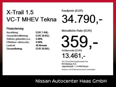 Neu Nissan X-Trail Tekna 163 PS (119 kW) 2025 Pearl white SUV