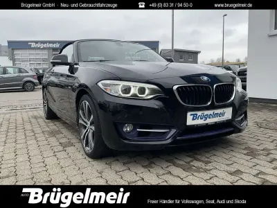 Gebraucht BMW 218 Sport Line 136 PS (100 kW) 2015 Black sapphire Cabrio