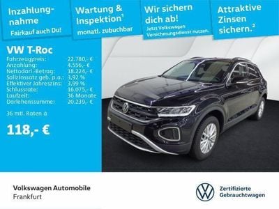 Gebraucht VW T-Roc Life 116 PS (85 kW) 2024 Schwarz SUV