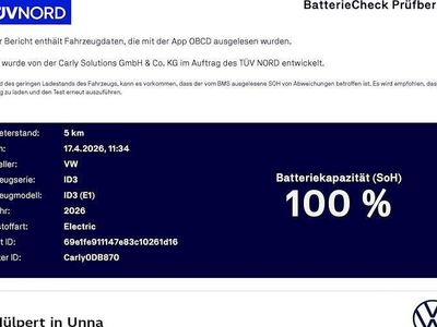 Nuova VW ID.3 Pure 125 kW (170 CV) 2026 Nero Utilitaria