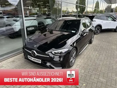 Gebraucht Mercedes C220 AMG Line Premium 197 PS (144 kW) 2024 Obsidianschwarz metallic Kombi