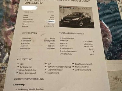 gebraucht Ford Focus Focus1.0 EcoBoost Start-Stopp-System Trend