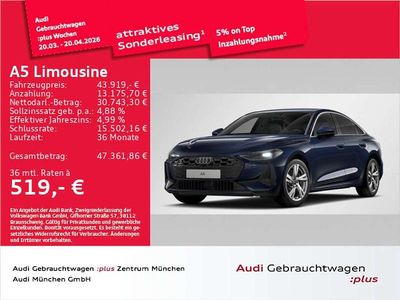 Gebraucht Audi A5 204 PS (150 kW) 2025 Firmamentblau metallic Limousine