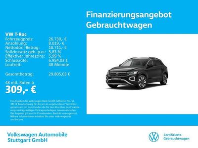 Gebraucht VW T-Roc Goal 150 PS (110 kW) 2025 Schwarz SUV