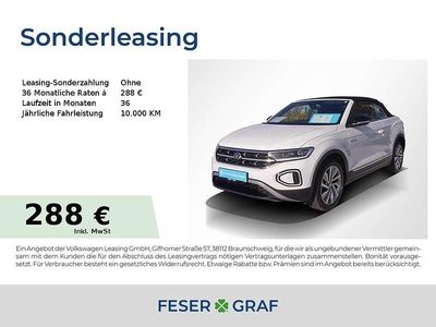 Pure white schwarz Gebraucht 2025 VW T-Roc Cabriolet Goal Cabrio | 28.440 € (Superpreis)