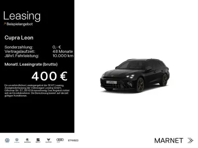 Nowe Cupra Leon VZ 272 KM (200 kW) 2026 Czarny Sedan/Limuzyna