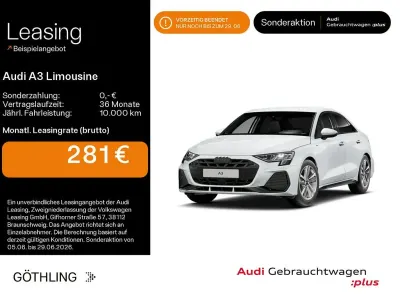 Gebraucht Audi A3 S-Line 150 PS (110 kW) 2025 Gletscherweiß metallic Limousine