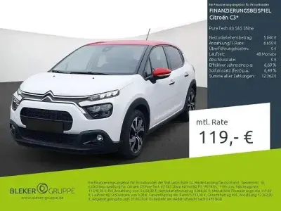 Gebraucht Citroën C3 Shine 82 PS (60 kW) 2023 Weiß Kleinwagen
